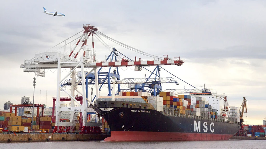 El paro afecta al puerto de Buenos Aires, pero no al complejo agroexportador