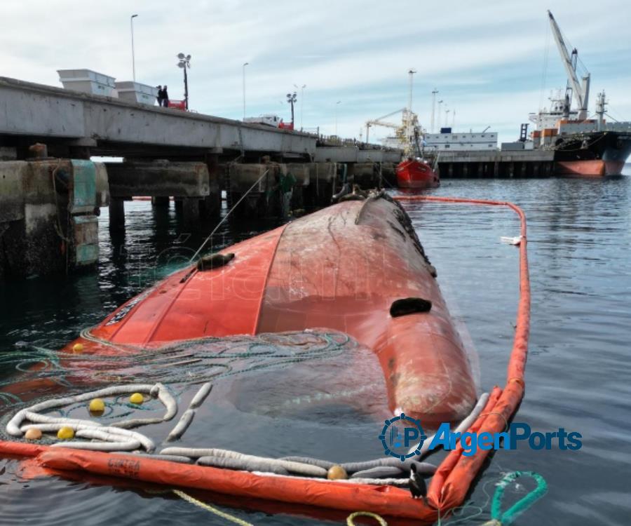 A un mes del hundimiento del pesquero, siguen los inconvenientes en el muelle Puerto Madryn