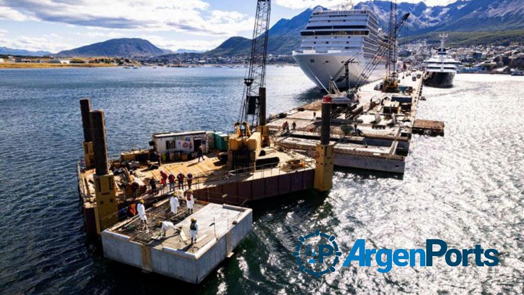La obra de ampliación del puerto de Ushuaia ingresó en su etapa final