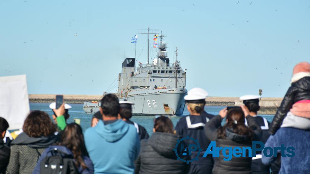 El aviso ARA “Estrecho de San Carlos” arribó a la Base Naval Puerto Belgrano