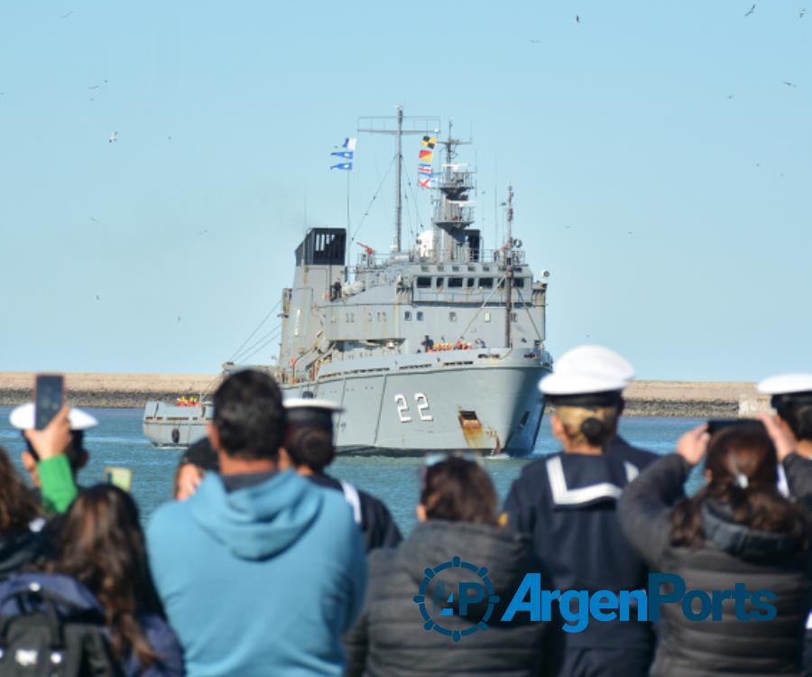 El aviso ARA “Estrecho de San Carlos” arribó a la Base Naval Puerto Belgrano