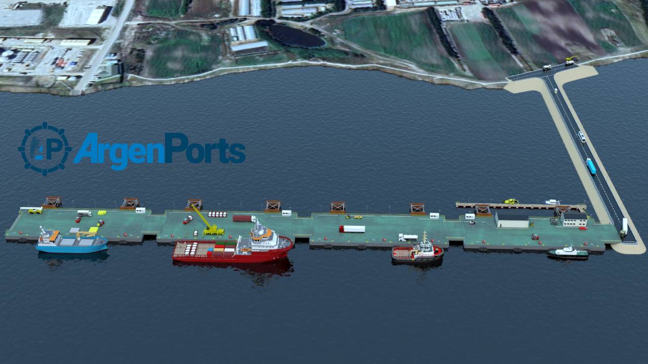 En fotos: así es el puerto que piensan construir los kelpers para competir con Ushuaia